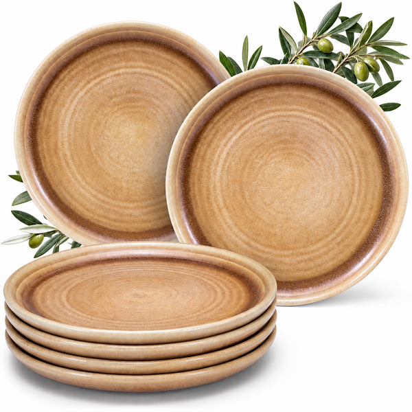Algarve Frühstücksteller Set 6 teilig Caramel