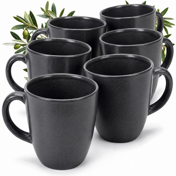 Algarve Kaffeebecher Set 6 teilig Basalt
