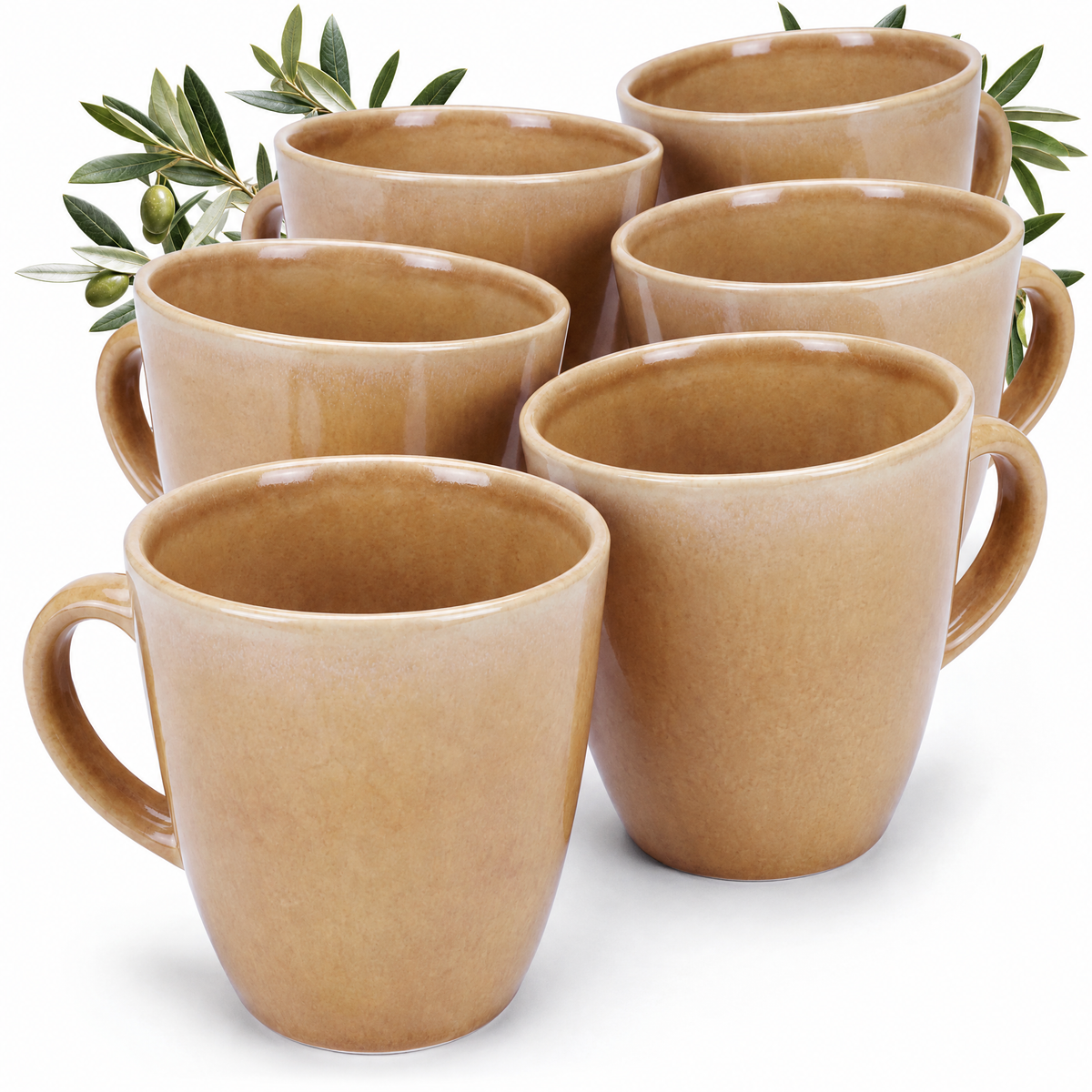 Algarve Kaffeebecher Set 6 teilig Caramel