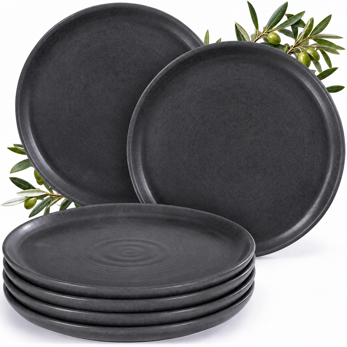 Algarve Speiseteller Set 6 teilig Basalt