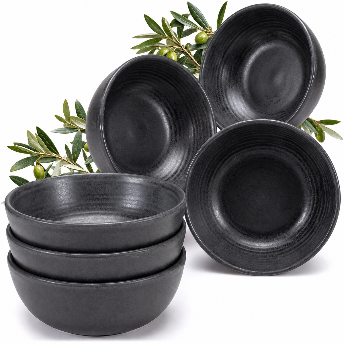 Algarve Müslischale Set 6 teilig Basalt